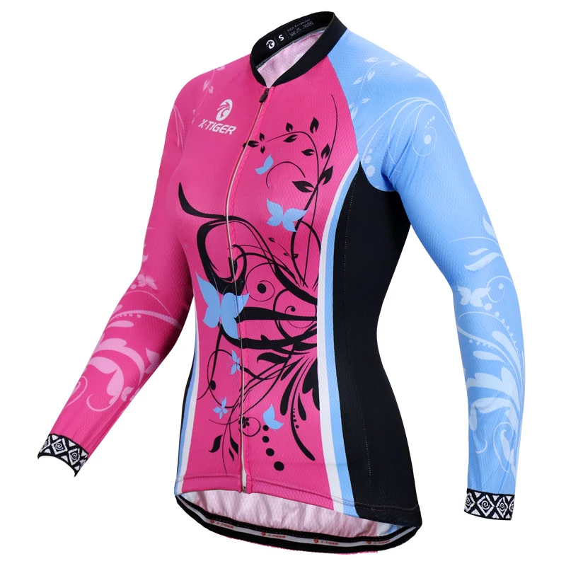 

X-Tiger Woman Cycling Jerseys Pro Long Sleeve MTB Bike Clothing Bicycle Clothes Maillot Ciclismo Spring Anti-UV Road Bike Jersey