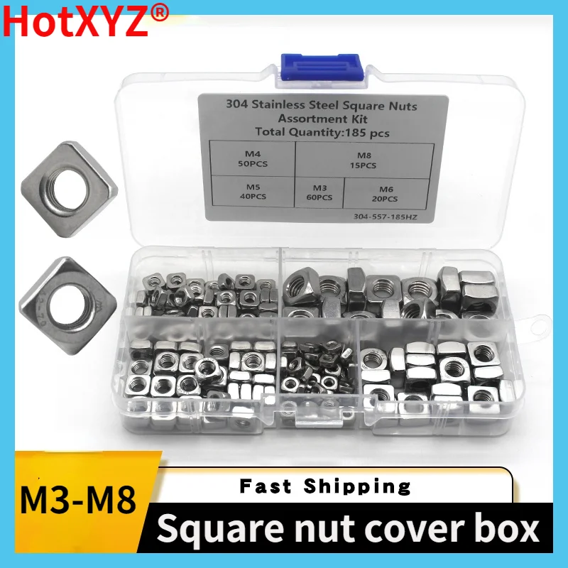 Square Nut M3 M4 M5 M6 M8 M10 Wood Inlaid Four Pins Nuts Furniture