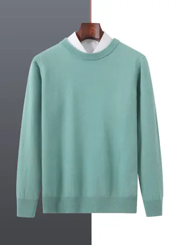 Basic 100% Merino Wool Men's Sweater Autumn Winter Male Knitted Pullover Long Sleeve Clothing Tops Cashmere Blouse O-Neck Fleece - Image 15