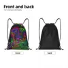 Custom Psychedelic Magic Mushrooms Print Lava Drawstring Bag Women Men Lightweight Sports Gym Storage Backpack 2