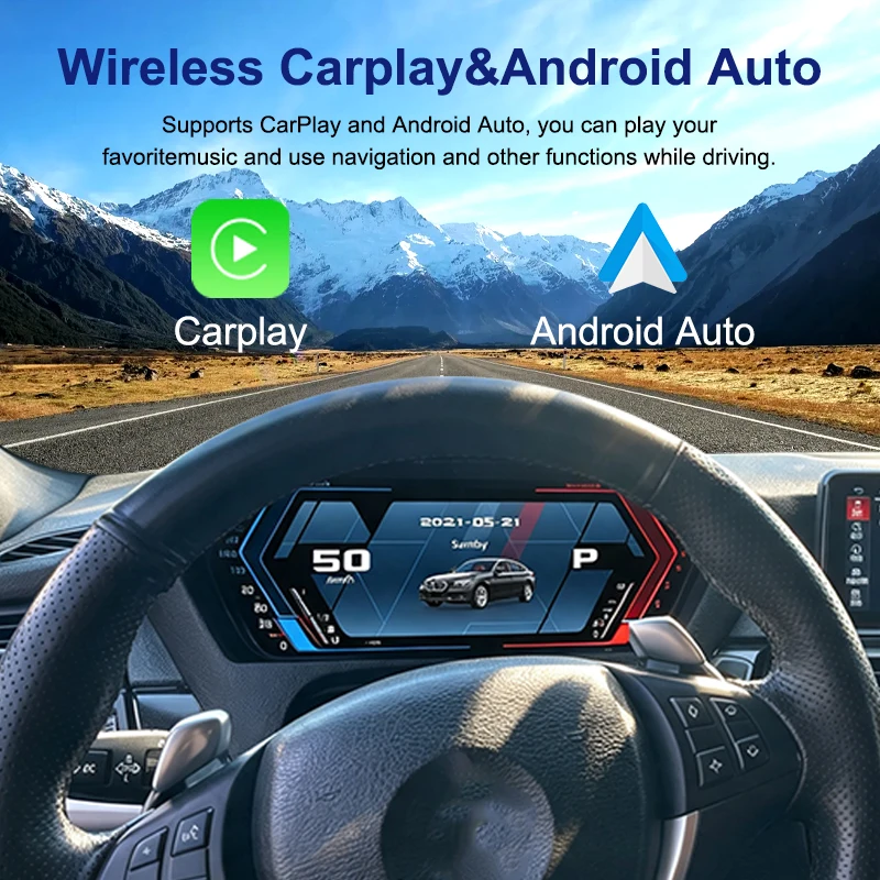 Panel de Instrumentos Digital BONROAD para BMW Serie 5 E60 X5 E70 X6 E71, Velocímetro LCD, Cabina Virtual 6