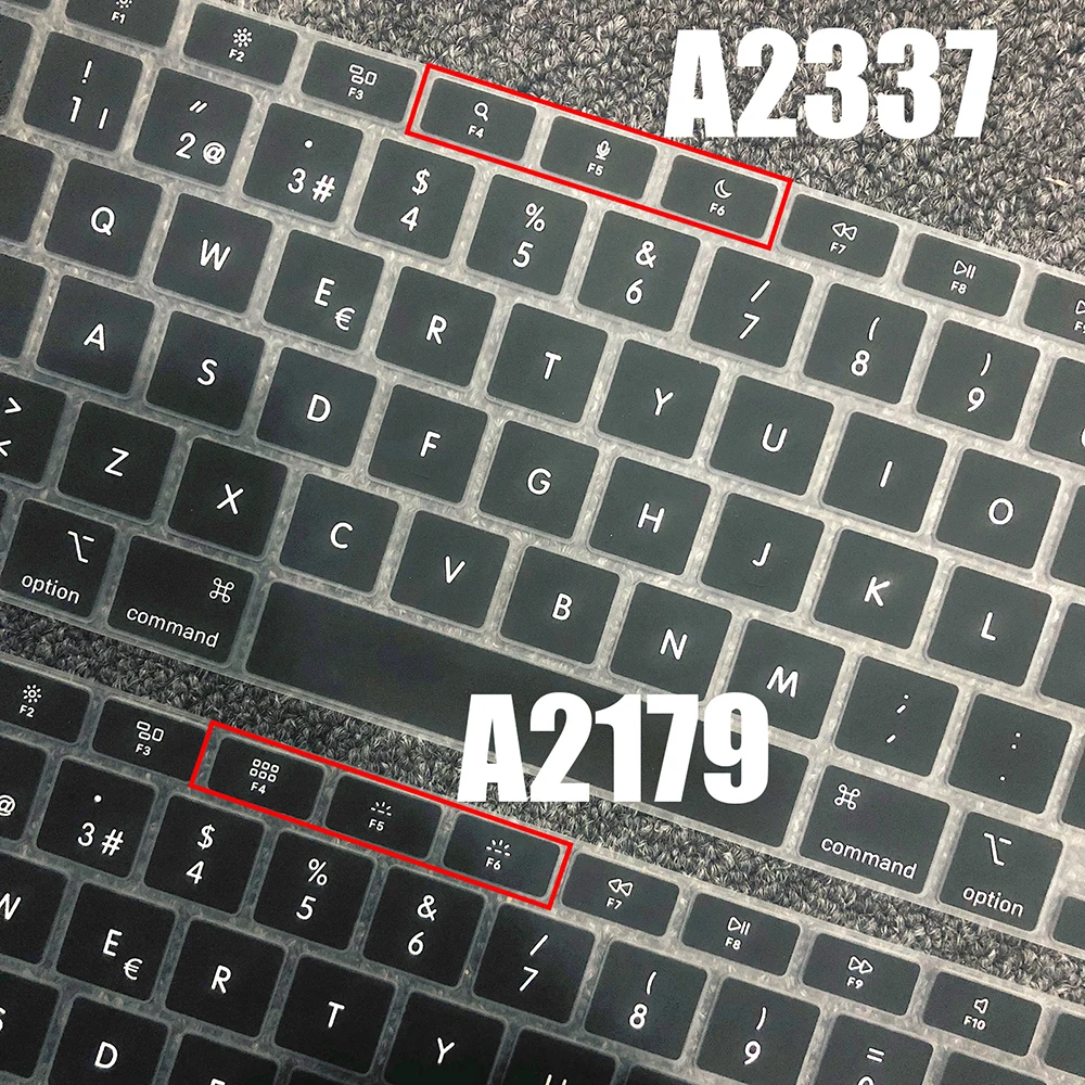 US/ EU English Russian Spanish Hebrew Water Dust Proof keyboard cover for Macbook Air 13 2019 2020 A2179 A1932 A2337 Touch ID