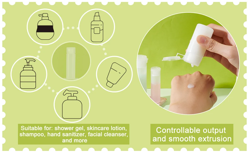 Plastic Squeeze Flip Cap Bottle Travel Essentials Sample Bottles