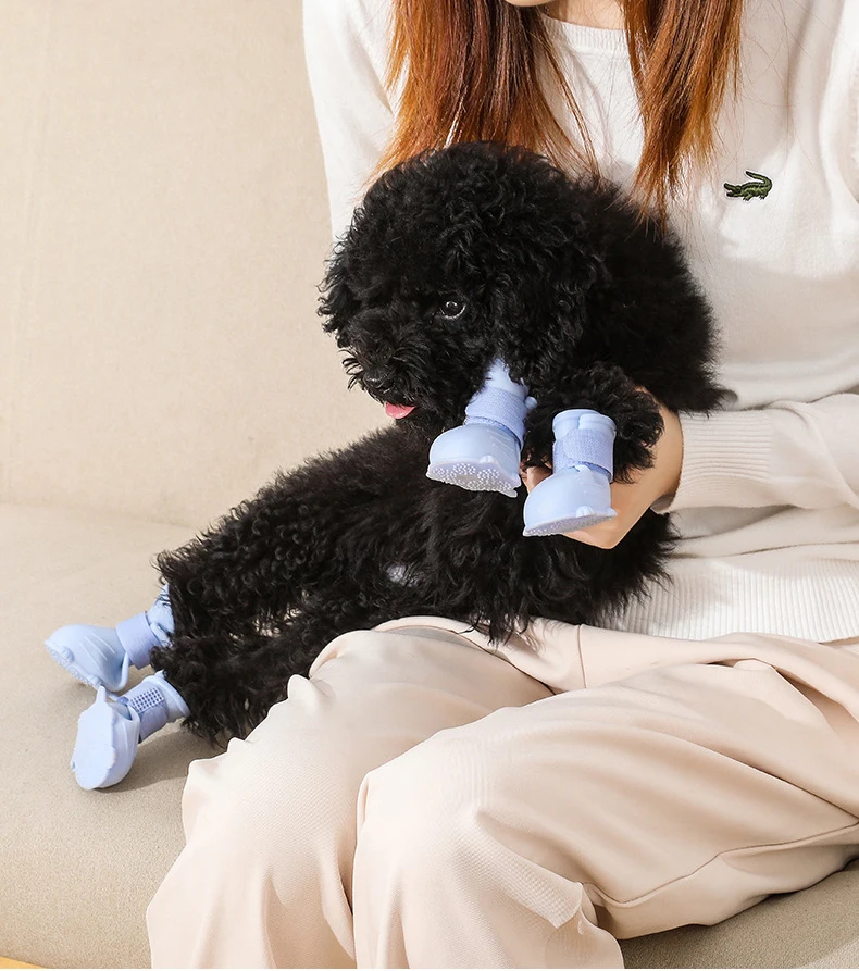 Pet Rain Boots S L Waterproof Cold Proof Warm Antiskid Comfortable