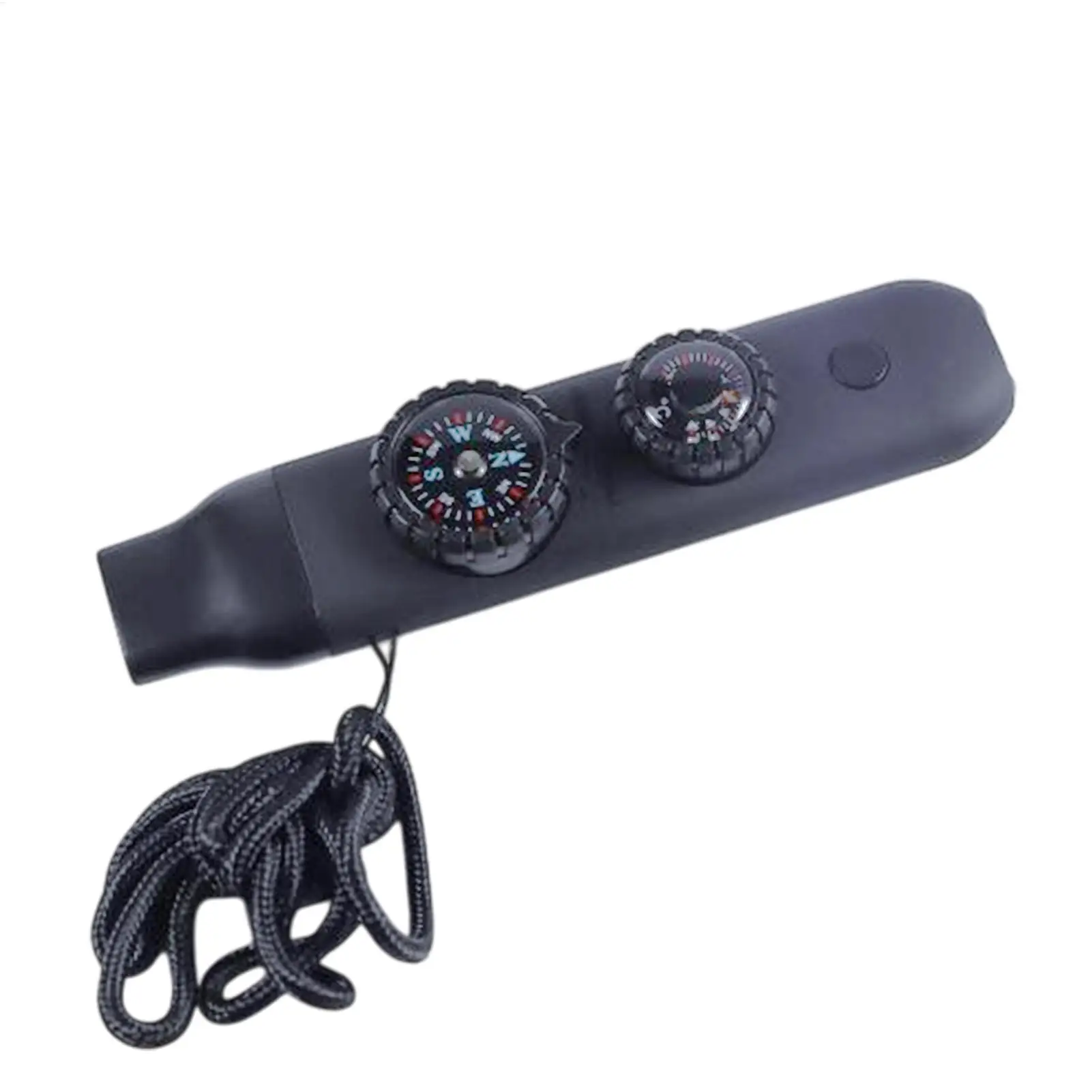7in1 Emergency Survival Function Whistle Outdoor Multifunctional Survival Whistle with Lanyard Compass Flashlight Camping Hiking
