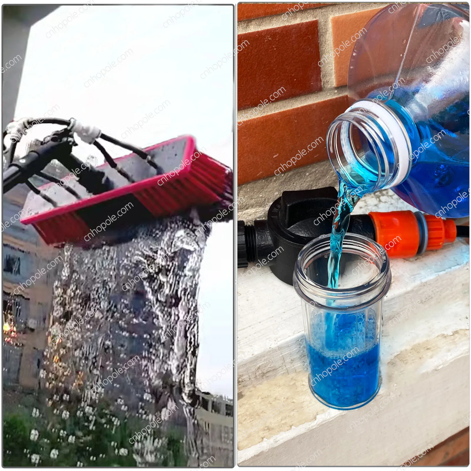 30 FT Window Cleaning Pole Water Fed Brush Kit 9 Meters Telescopic Extendable Solar Panel Washing Tool 5
