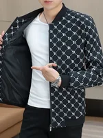 Trendy Spring Autumn Stand Collar Jaet Loose Faion Workwear Resistant to Dirt And Wear Haome Outerwear for Men