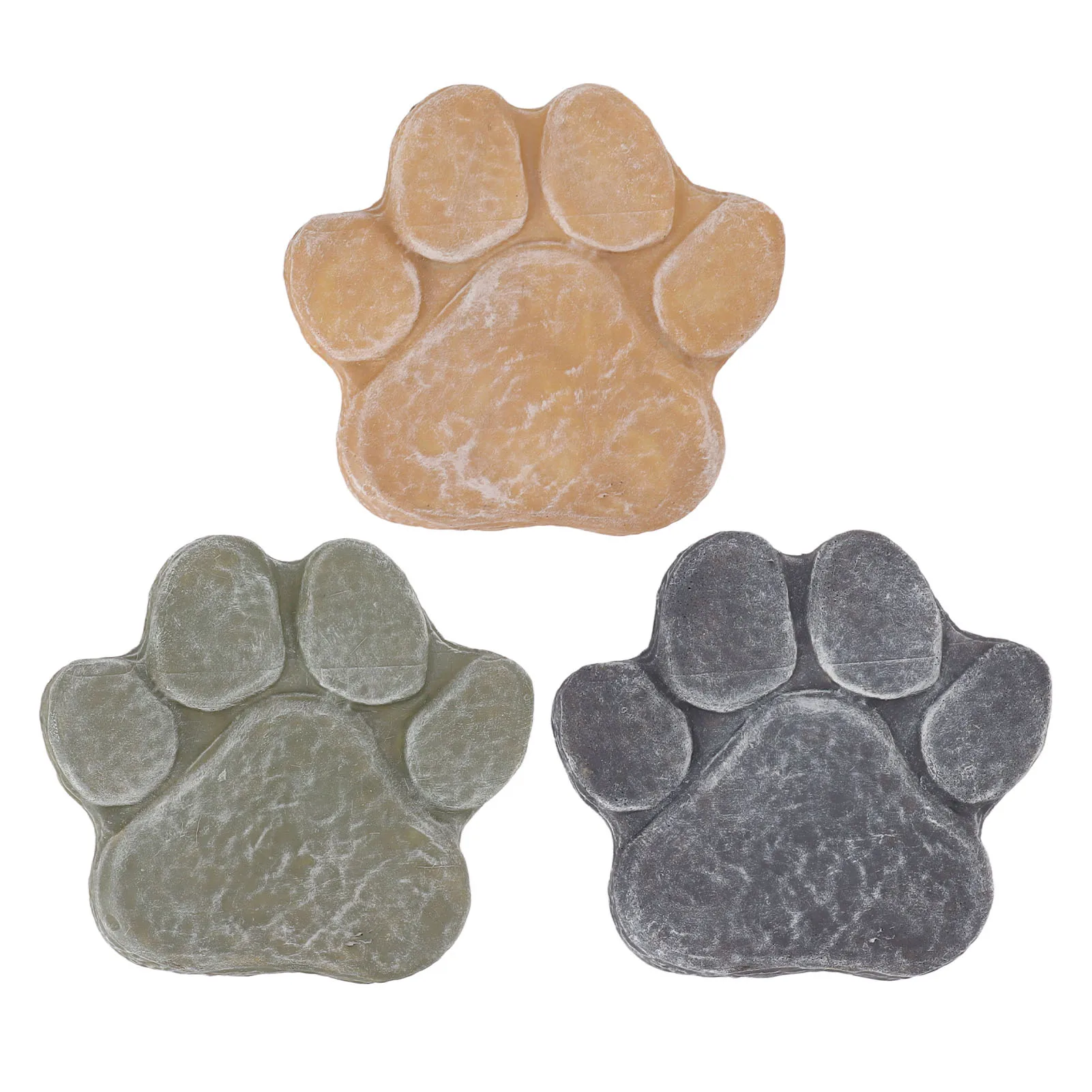 Dog Pawprint Memorial Stone DIY Lettering Dog Grave Marker Pet Monument for Outdoor Lawn Patio Pet Monument Memorial Stone