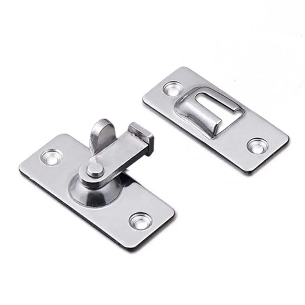 Description Picture 2 of item1pc Door Lock Buckles 90 Degree Buckle Right Angle Hook Lock Bolts Stainless Steel For Sliding Door Casement Sheds Hardware