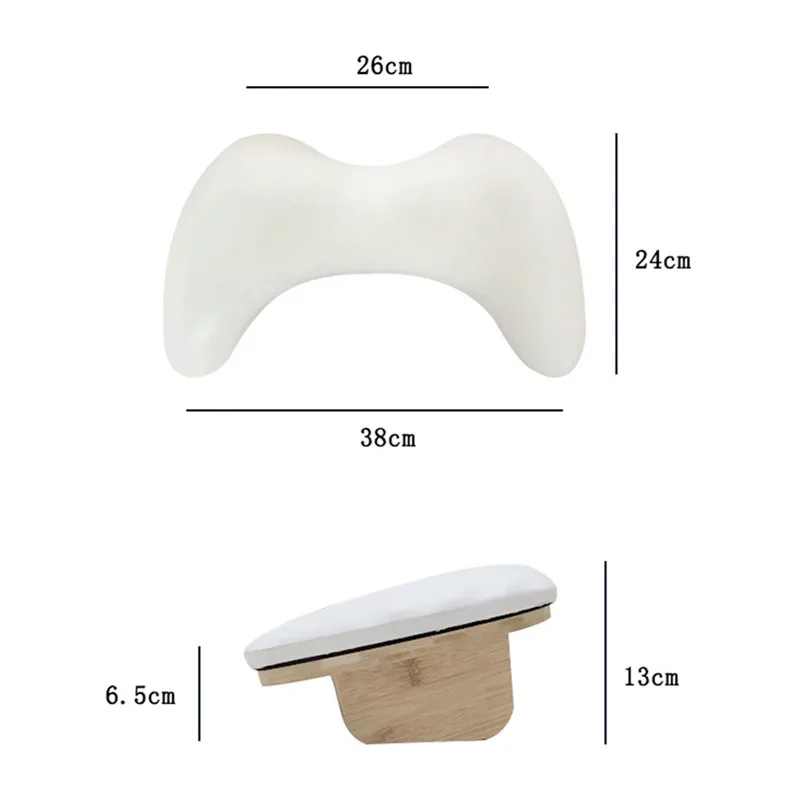 Two Hands Nail Art Hand Pillow Portable Removable Stand Tilt Design Manicure Stand Hand Pillow PU Material Cushion