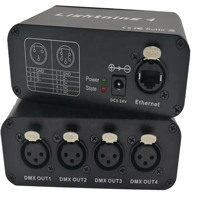

Wholesales Supply 512 Channels Standard DMX LED Dimmer Manual Switch Ethernet Artnet DMX 4 Universe LED Controller