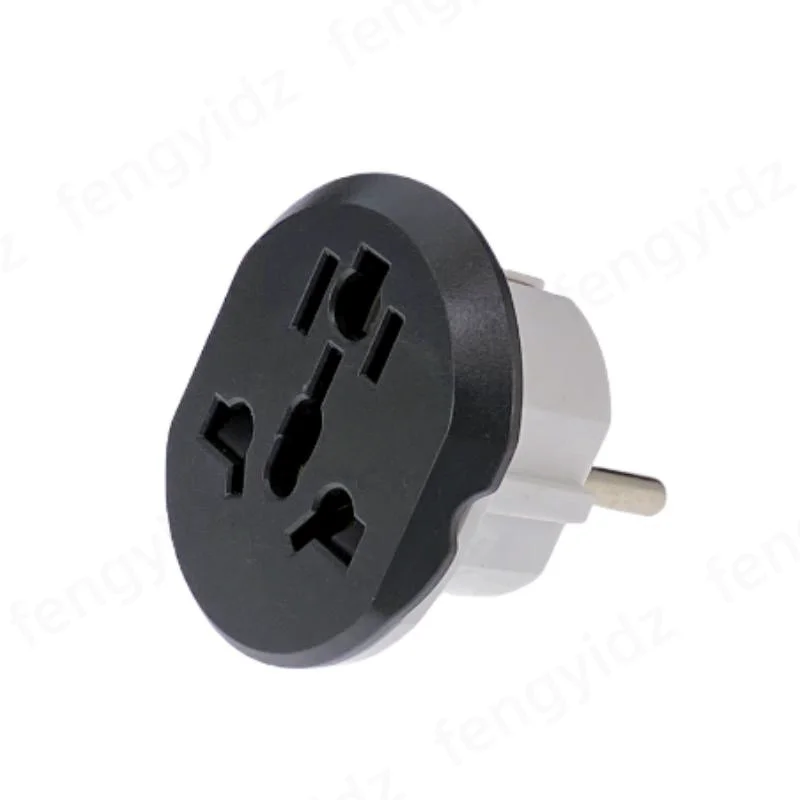 EU Plug Adapter 16A 250V Travel Adapter Converter 2 Round Socket Universal AU US UK CN To EU KR Wall Socket