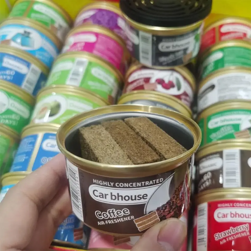 Car Flavoring Car Air Fresheners Coffee Flavor Auto Aromatherapy Car Long-Lasting Perfume Canned Wood Blocks Deodorant Supplies