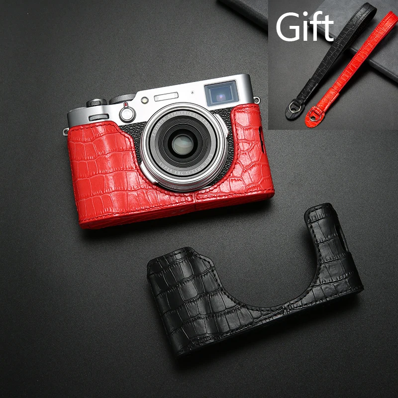 Handwork Photo Camera Genuine Leather Cowhide Bag Body Box Case For