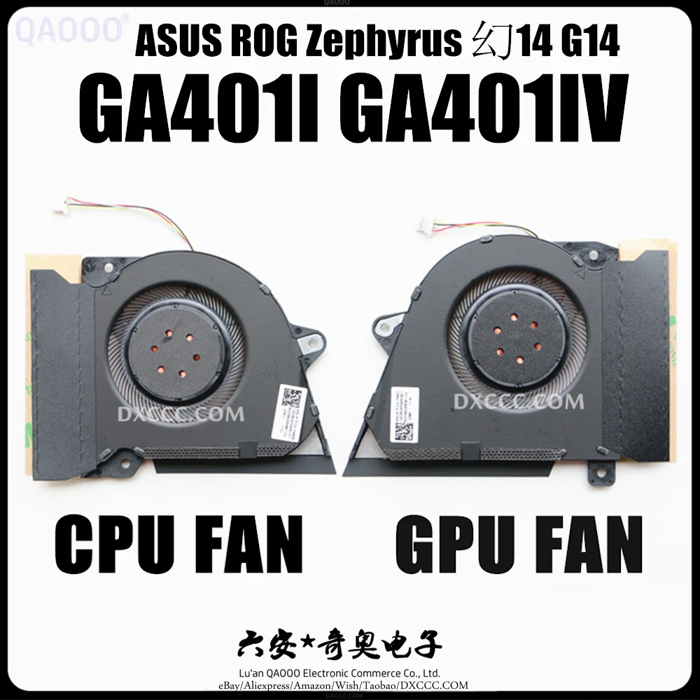 Вентилятор охлаждения для ноутбука ROG Zephyrus G14 GA401I GA401IV 13NR03F0AP0101 13NR03F0AP0301 12 В
