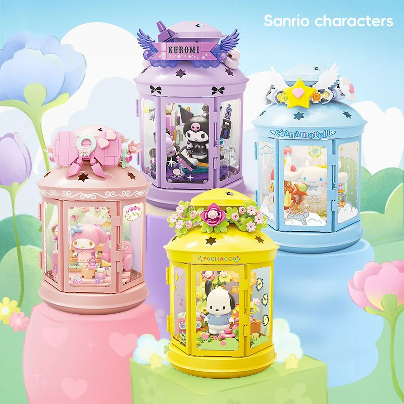 

Оригинальный Sanrio Kuromi My Melody странная лампа и серия чудесных мыслей Сборная модель пазла игрушка декорации и подарки на день рожденья