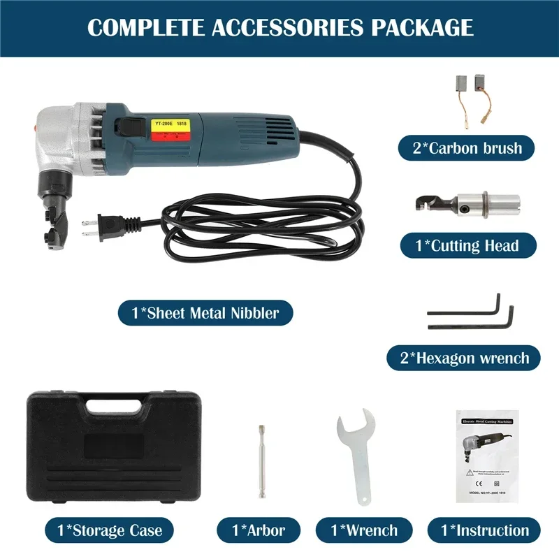 Grignoteuse électrique Tôle 500W 2,5 m Outil de découpe de Métal & Tête de  coupe