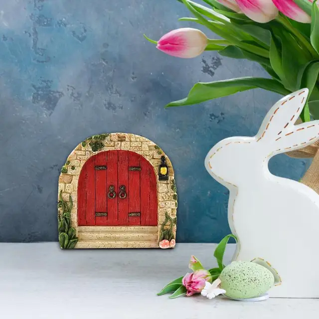 Miniatűr Tündérajtó Tündérkert Fa Tündér Ajtók Kerti Lakberendezés Varázslatos Dekoráció Elfek Tündérfa Ajtó - Image 4