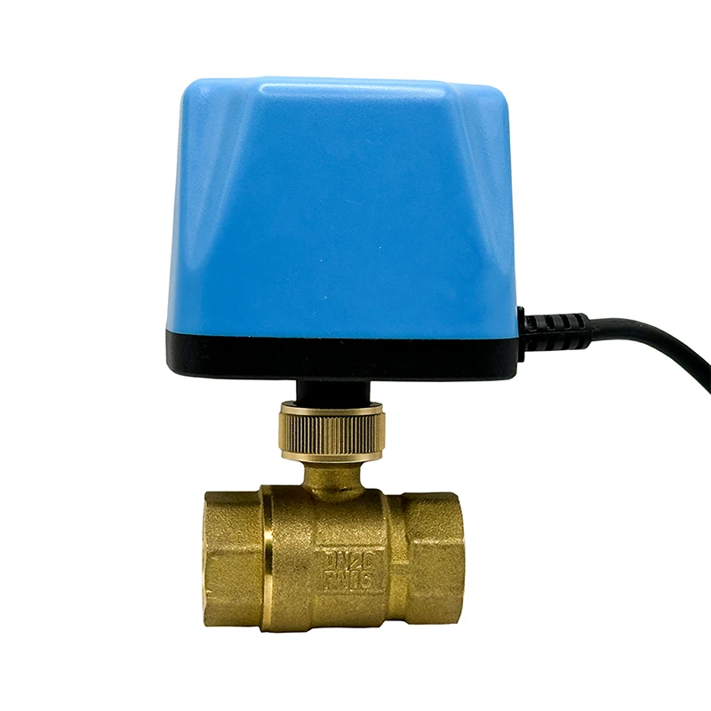 1/2" 3/4" 1" Normally Closed Full Bore Motorized Ball Valve 220V 12V 24V 2-Wire Brass Electric Ball Valve Big Orifice Body