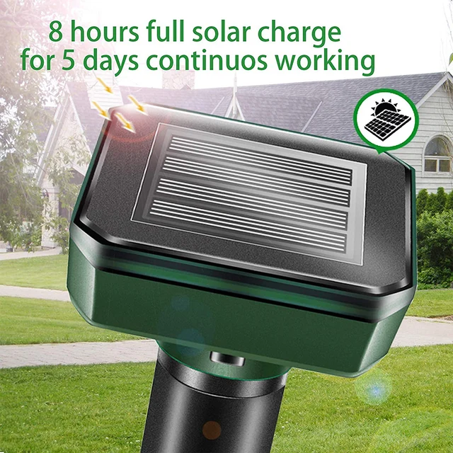 6 Pack Outdoor Solar Pest Cester Repeller Ultrahangos Állati Vakondviselő Gopher Vole Kígyó Rágcsáló Chaser Elrettentő Kártevőirtó Szerszámok - Image 4