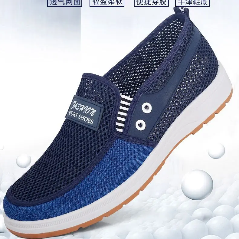 Summer sports shoes, men's breathable mesh, breathable casual men's sandals, driving dad's shoes, large size 44