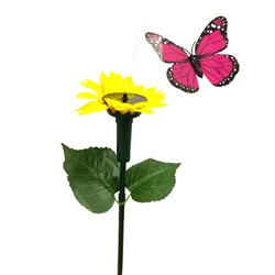 Whimsical Fluttering Butterfly & Hummingbird Garden Stake Decor (Pink)