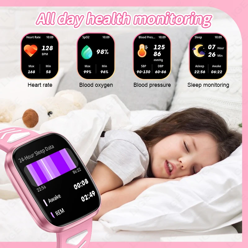 New Kids Smart Watch Games Children's Watch Health Monitoring Smartwatches Pedometer Tracker Smartwatch Student Electronic Clock