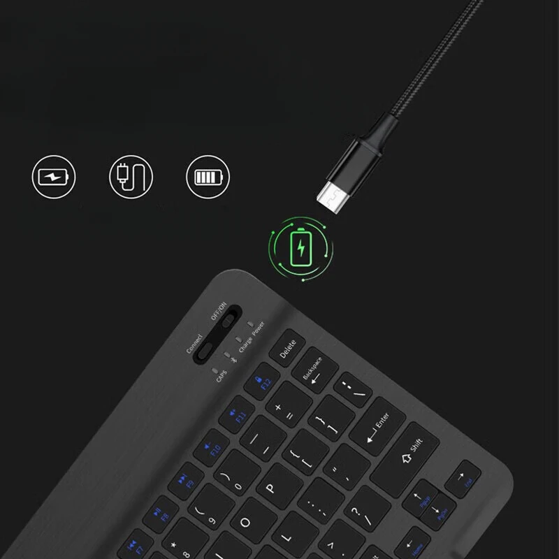 Portable Mini Wireless Keyboard Rechargeable Ultra-Slim Design