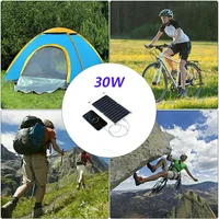 Panneau solaire 5V USB Type-C, Kit de charge portable et flexible, système mini léger pour téléphones, voiture, camping, randonnée, banques d'alimentation IP65 6