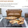 Natural Wood Coffee Table with Clear Lacquer Finish and Metal Hairpin Legs for Living Room - 16" Tall - Mesa de Centro para Sala 3