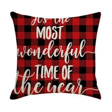 

Christmas Gift Pillowcase Santa Creativity Square Home Decor Linen Pillow Cases Cushion Covers For Sofa Car Gift 45X45cm