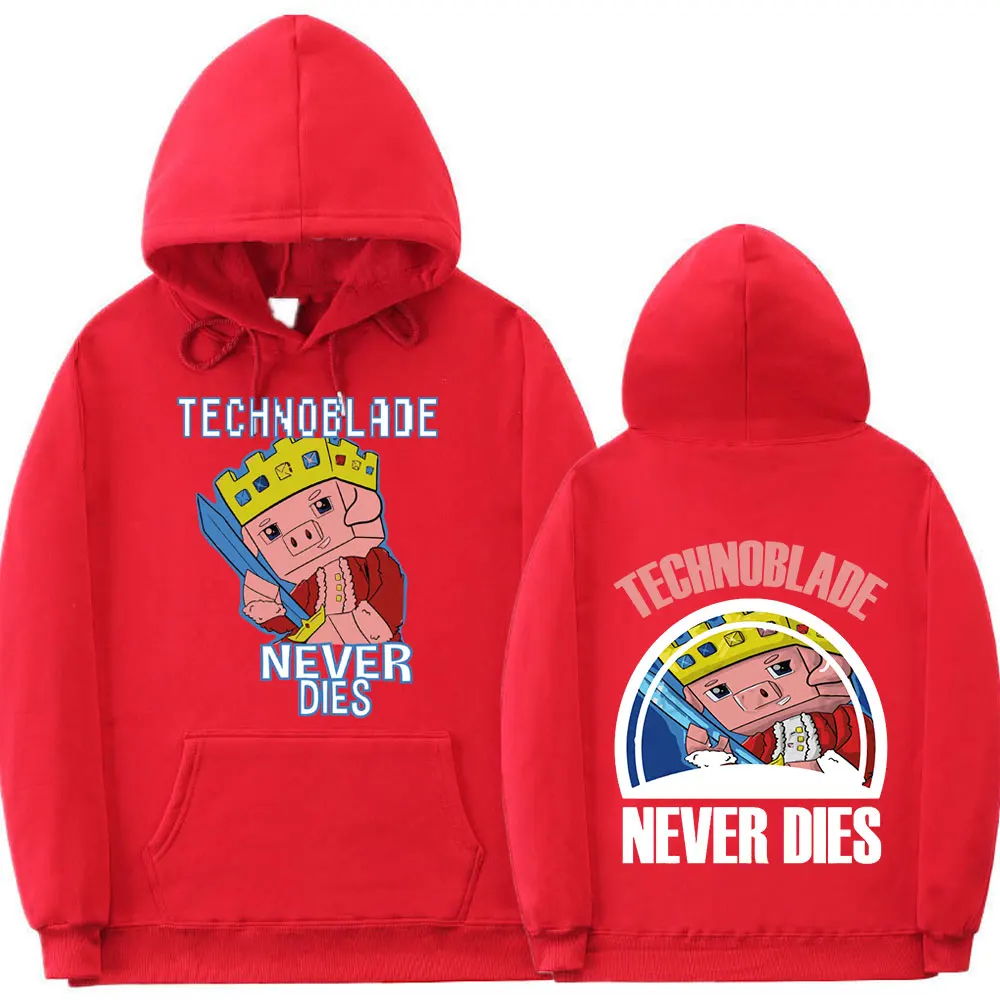 Technoblade Never Dies Merch Hoodie Men's Women Hooded Sweatshirt Fashion  Casual Vintage Hip Hop Oversized Pullovers Streetwear - AliExpress