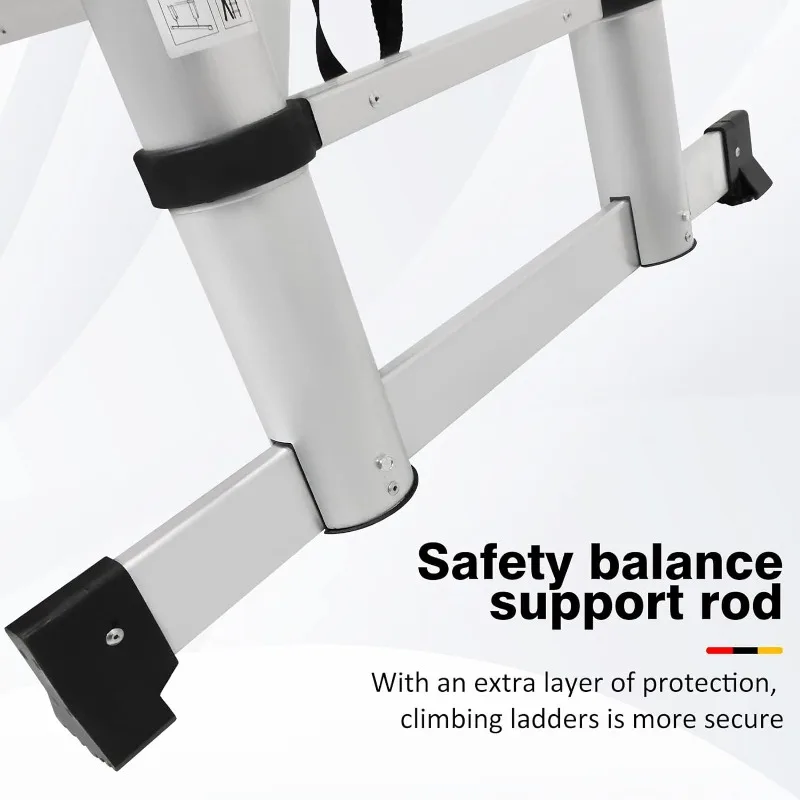 5.5ft Telescoping Ladder A-Frame Extension Lightweight 4+5 Step Folding Ladder Portable 330lbs Capacity Step telescoping ladder