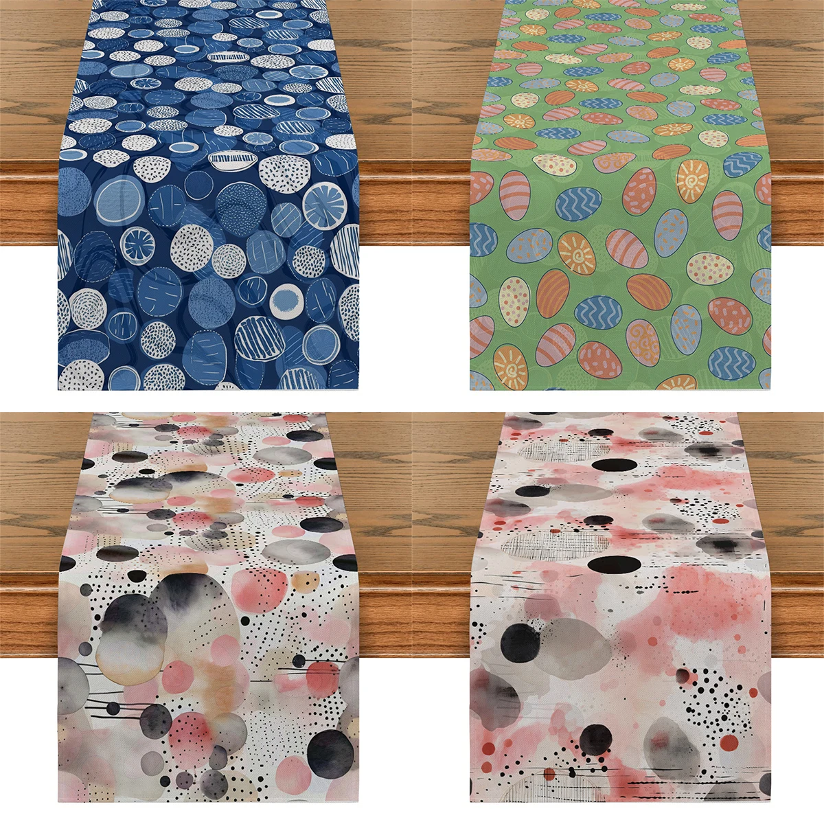 

Mixed Color Watercolor Table Flag Tree Wheel Table Runner Dinosaur Hotel Holiday Party Family Kitchen Table Aesthetically Decor