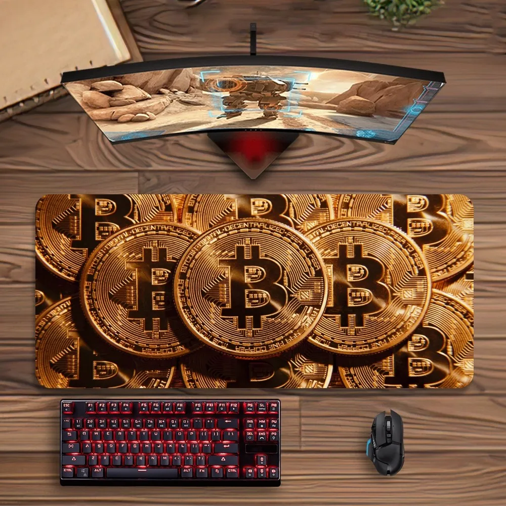Bitcoin Mousepads Monster Large Mouse Mat Big Desk Pad Non Slip Game Rubber Mouse Pad Big Keyboard Mats Mouse Pad 5
