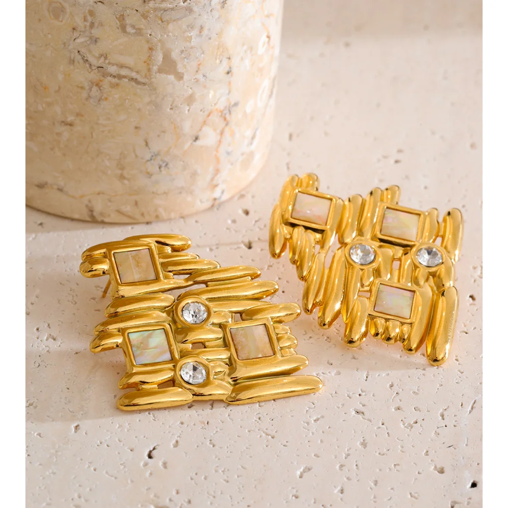Yhpup Earrings Geometric Stud