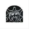 Y2K Fashion Hip Hop Style Knitted Beanie with Emoji Pattern for Men and Women, Warm and Versatile Streetwear
