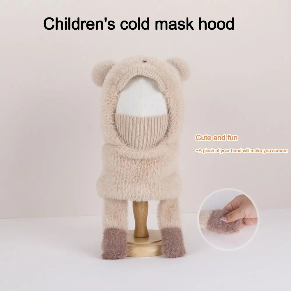 Polyester Kids Balaclava Hat Coldproof Windproof Ear Protection