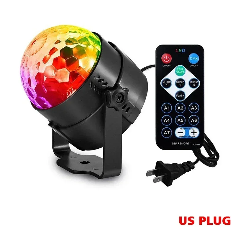 ตัวเลือกสินค้า RGB Disco Ball Strobe Light with Sound Control - Party Lighting for DJ & Club