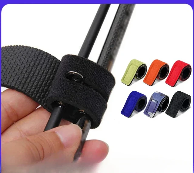 Fishing Rod Tie Holders Straps Fastener Hook Belts Loop Cable Cord Ties  Belt Elastic Wrap Band Outdoor Fishing Tools Accessory - AliExpress