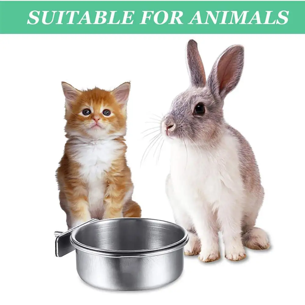 Pet Feeder Stainless Steel Anti-gnawing Food Water Feeding Bird Cup Bird Supplies For Parrot Myna Cat Dog parrot feeder bird feeder parrot feeding bowl