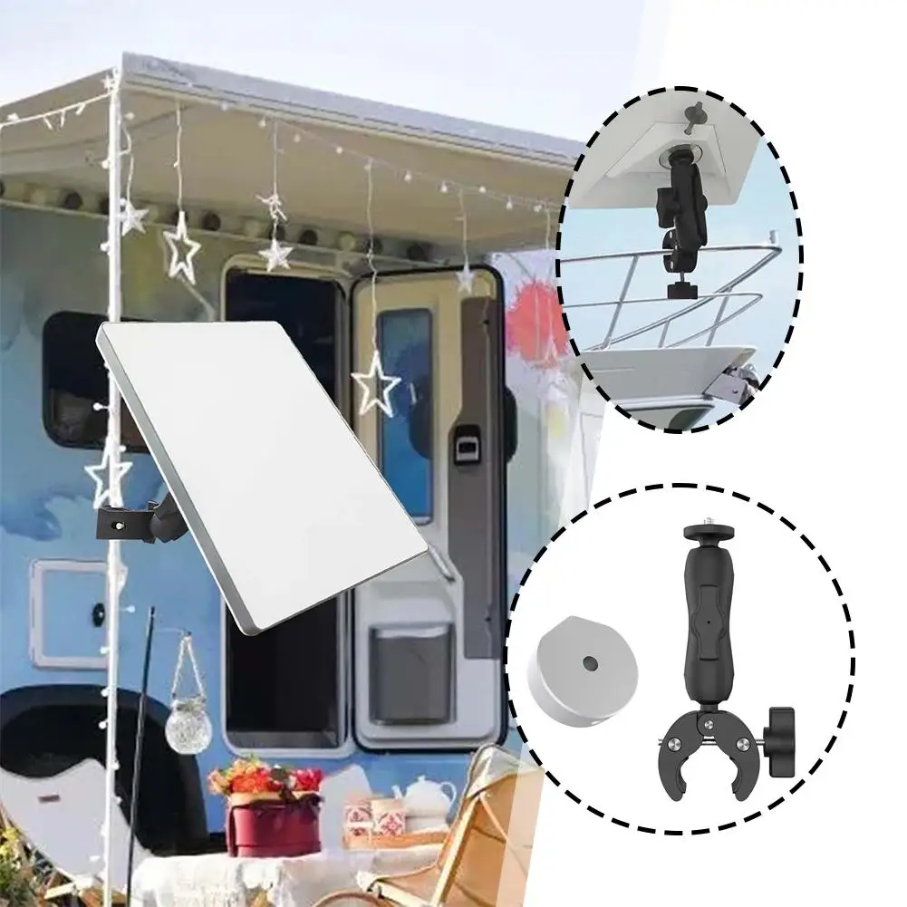 Starlink Mount Bracket For Starlink Mini Round Tube Clamp Aluminum Alloy Pea Pod Bracket Mounting Kit Satellite Antenna Accessories
