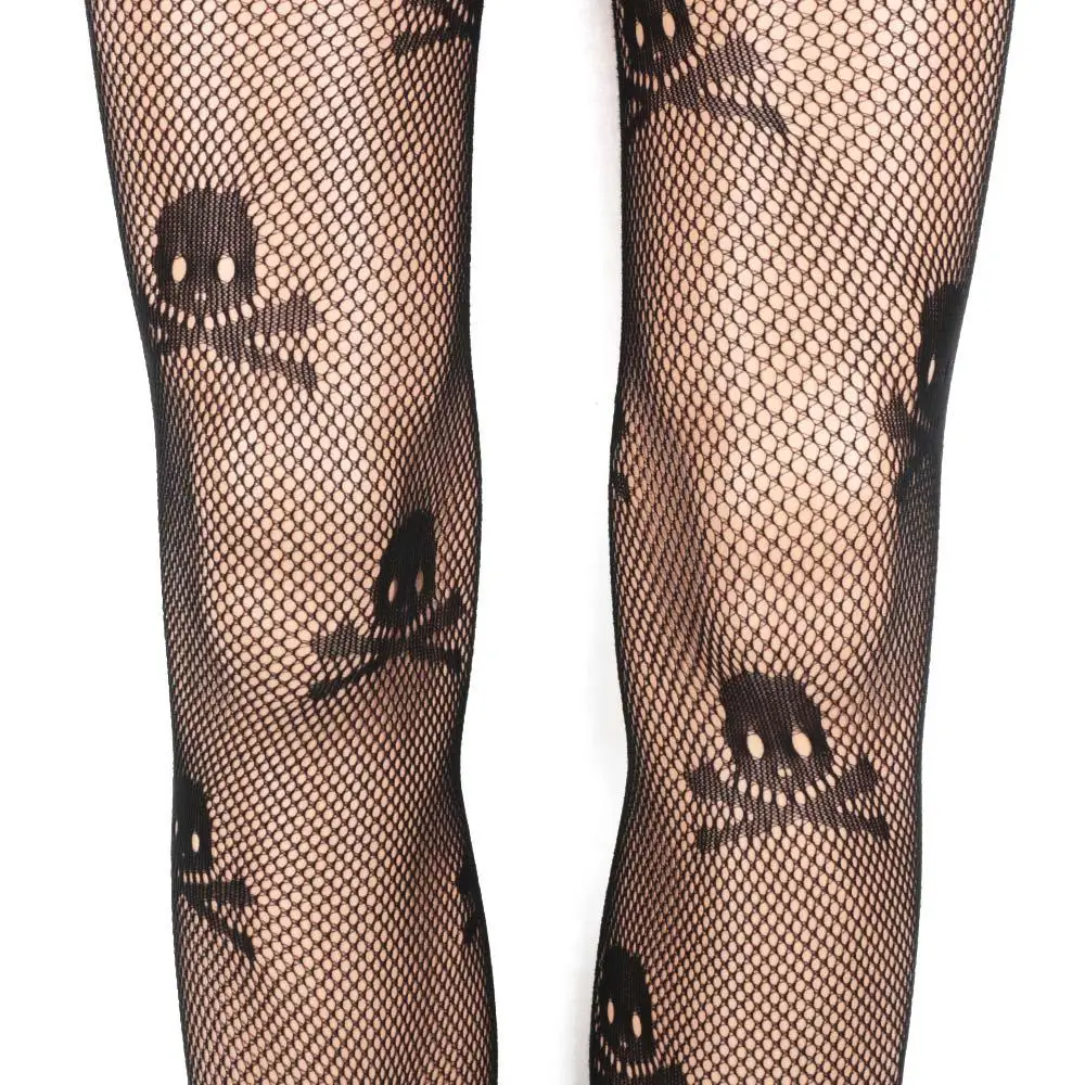 

Готические модные сексуальные черные бриллиантовые Колготки, Чулки с принтом скелета, колготки