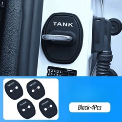Tank Car Styling Door Lock Covers Sticker Case - Silica Gel Auto Accessories (Tank02 - 4Pcs)