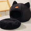 Cat Head Shape Cute And Comfortable Warm Cat House Safe Sleep Cave Non-Slip Semi-Closed Design Four Seasons Universal Cat Nest 5