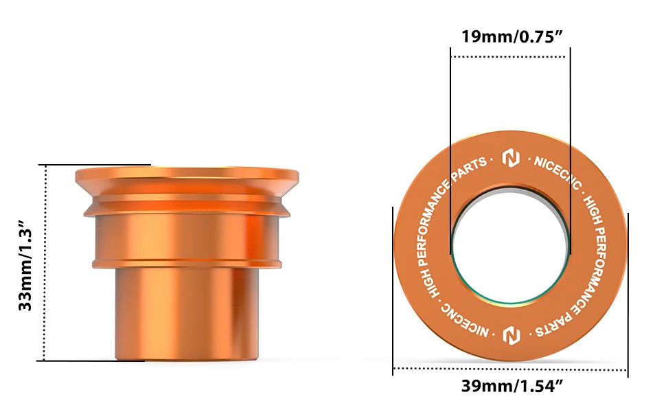 NICECNC Für Husqvarna TE 300 TE 250 FE 350 FE450 FE 501 2014-2015 FC 350 2014 26 MM/20 MM Vorder- und Hinterradabstandshalter Nabenhalsbänder – Detail 3