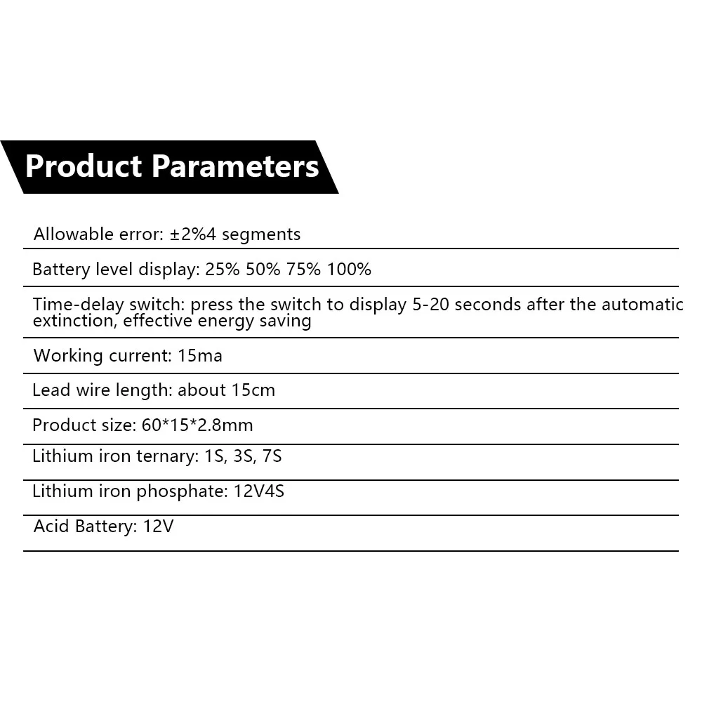 18650 Batteria agli ioni di litio Indicatore di carica Scheda di visualizzazione carica batteria Connessione anti-inversione Lifepo4/Lifepo4/Batterie acide - immagine 6