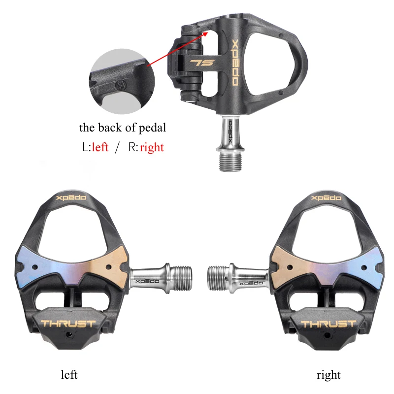 XPEDO THRUST road bike pedal carbon fiber superlight 164g Ti