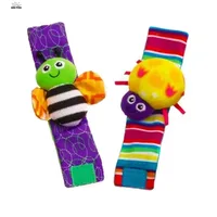 Baby Infant Rattle Socks Wrist band Toys Insect Cartoon Animal Comforting Plush Toy 3-6 to 12 Months Girl Boy Learning Toy 5