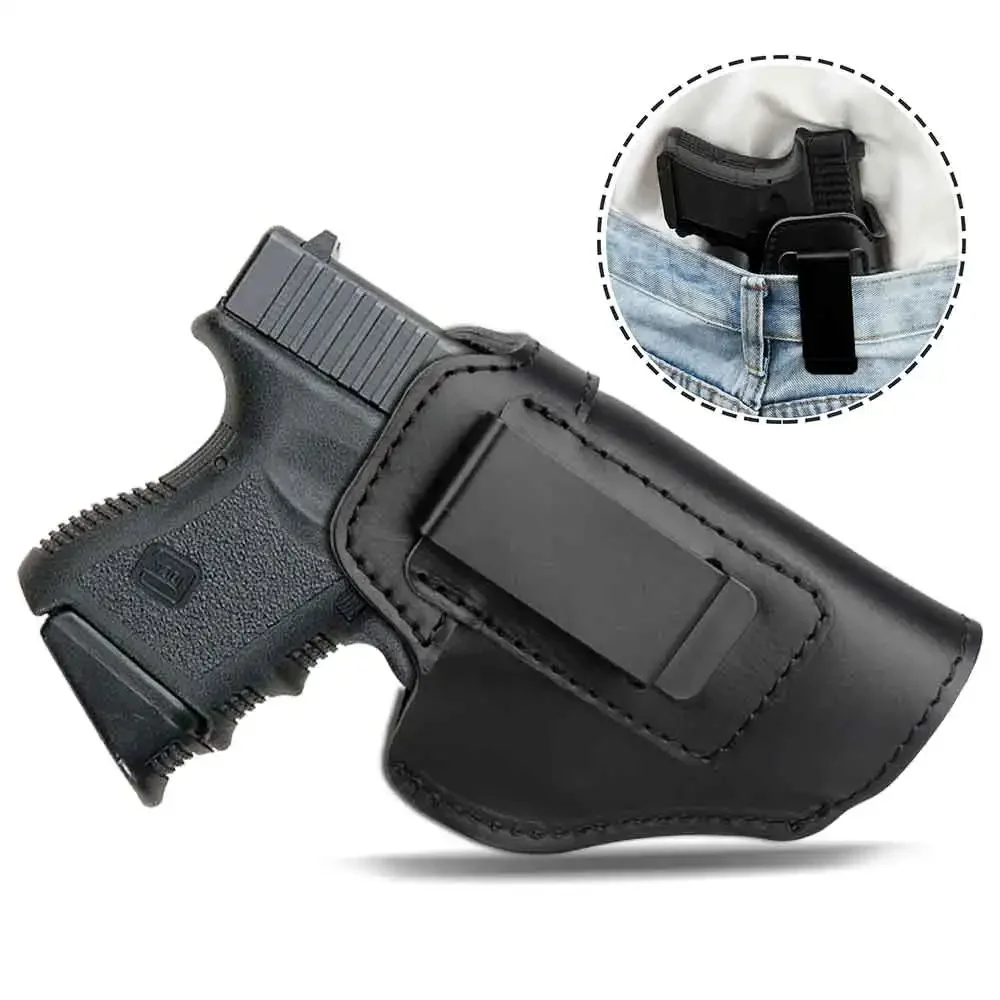 

Left RIGHT Tactical Leather Holster for Concealed Carry Airsoft IWB Gun Holsters for Glock 17 19 43X/ Sig P365 9mm for Hunting